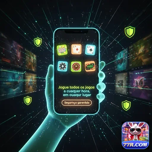 Usuário jogando no celular com interface atrativa