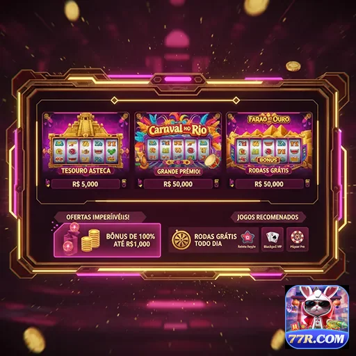 Imagem de serviços VIP de cassino oferecidos no site 77r com jogos exclusivos.